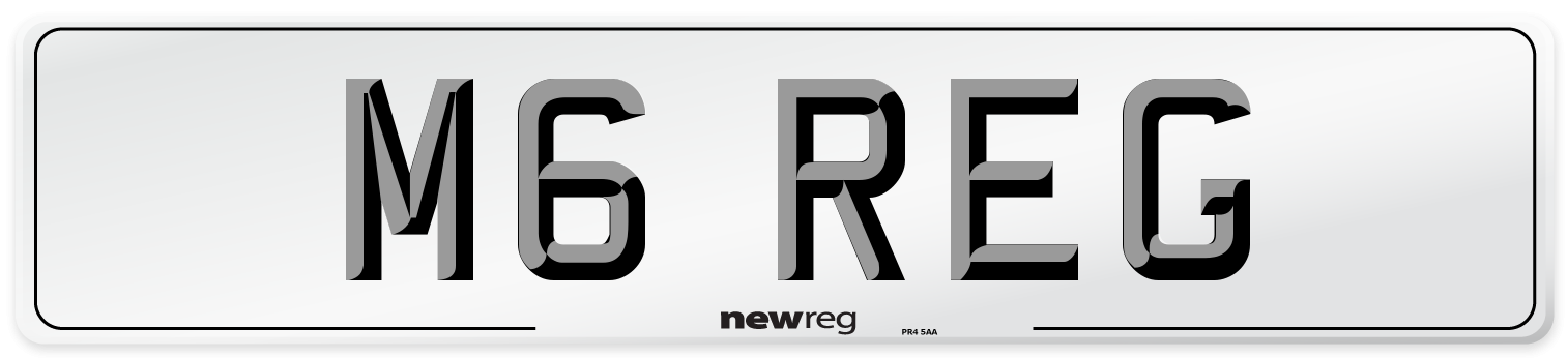 M6 REG Number Plate from New Reg